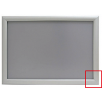 ALU Klapprahmen B1 (schwerentflammbar) auf Gehrung geschnitten 