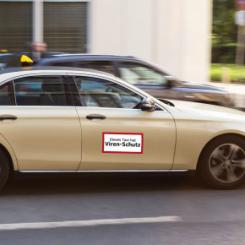 Aufkleber - Dieses Fahrzeug hat Viren-Schutz 