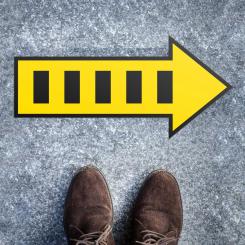 Bodenaufkleber Pfeil - 42 x 20 cm - Indoor 