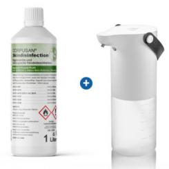 Mobiler Sensor-Spender und 1l Handdesinfektionsschaum 