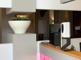 Desinfektionsmittel-Thekenständer berührungslos Flüssigkeit/Gel 