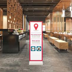 InfoStele - Bitte warten - 32 x 98 cm 