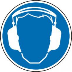 Gebotszeichen "Symbol M03 Gehörschutz benutzen 
