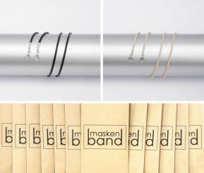 Maskenband Gewachst 5x Schwarz, 5x Beige 