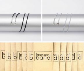 Maskenband Gewachst 5x Schwarz,5x Grau 