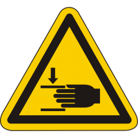 W024 / Warnschild als Symbol Warnung vor Handverletzungen ISO 7010 