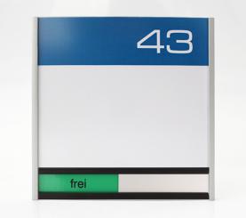 Türschild System PR-150F, mit frei / belegt-Anzeige 