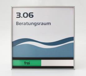 Türschild System PR-150R, mit frei / belegt-Anzeige 