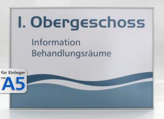 Wandschild System 150R, A5-Querformat 