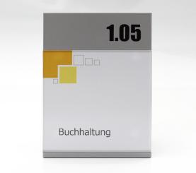 Türschild System PR-150S mit Kopfpaneel, 110x150mm 