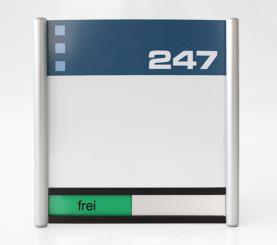 Türschild System PR-150, mit frei / belegt-Anzeige 