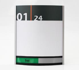 Türschild System PR-3002, 120x175mm, mit frei / belegt-Anzeige 