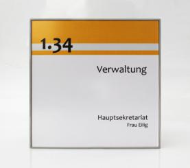 Türschild System PR-CLEANline, 150x150mm, grau 