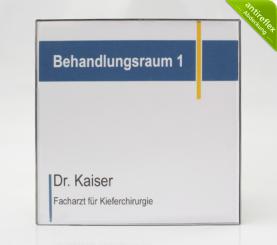 Türschild System PR-EST, 150x150mm, antireflex-Abdeckung 