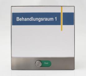 Türschild System PR-EST, 150x150mm, mit frei / belegt-Anzeige 