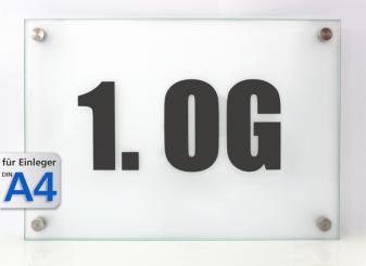 Wandschild System GLASline A4 