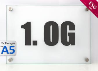 Wandschild System GLASline A5, ESG 