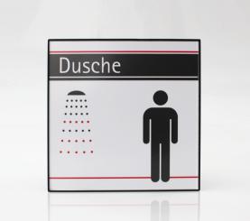 Türschild System PR-SLIMline, schwarz 