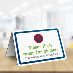 Winkel-Aufsteller - "Dieser Tisch muss frei bleiben" 