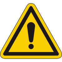 W001 / Warnschild als Symbol Warnung vor einer Gafahrenstelle nach ISO 7010 