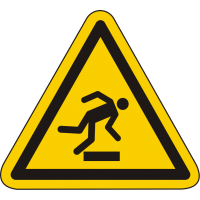 W007 / Warnschild als Symbol Warnung vor Stolpergefahr nach ISO 7010 
