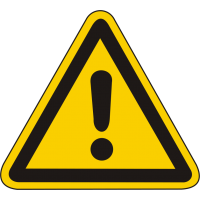 W00 / Warnschild als Symbol Warnung vor einer Gafahrenstelle nach BGV A 8 