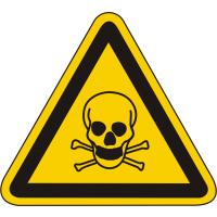 W03 / Warnschild als Symbol Warnung vor giftigen Stoffen nach BGV A8 