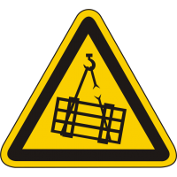 W06 / Warnschild als Symbol Warnung vor schwebender Last nach BGV A8 