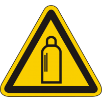 W19 / Warnschild als Symbol Warnung vor Gasflaschen nach BGV A 8 