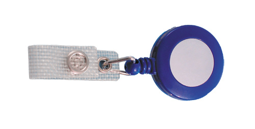 JoJo-Ausweishalter mit Gürtelclip, textilverstärkter Lasche und Silberdesk 