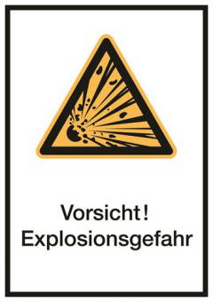 Kombischild ASR A1.3 [W002]/BGV A8 [W02] Vorsicht! Explosionsgefahr 