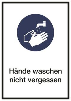 Kombischild ASR A1.3/ISO 7010 [M011] Hände waschen 