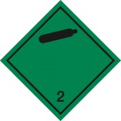 Gefahrgutkennzeichnung Klasse 2 schwarz, Unterkl. 2.2/Nicht entzünbare, nicht giftige Gase 