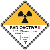 Gefahrgutkennzeichnung Klasse 7 Kategorie 2 / Radioaktive Stoffe 