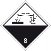 Gefahrgutkennzeichnung Klasse 8 a Ätzende Stoffe 