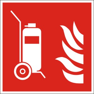 Brandschutzschild Farbarer Feuerlöscher nach ISO 7010 / F 009 