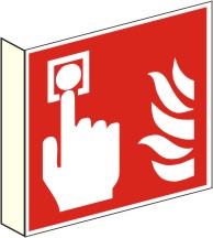 Fahnenschild Brandmelder nach ISO 7010 / F 005 