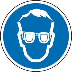 Gebotszeichen "Symbol M01 Augenschutz benutzen" 