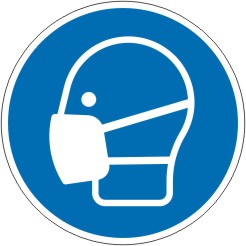 Gebotsschild als Symbol leichten Atemschutz benutzen M016 